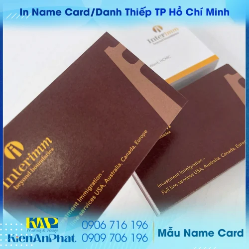 Mẫu ấn phẩm Name Card TP.HCM mới năm 2026