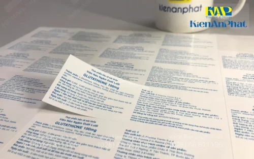 In nhãn, tem decal giấy làm nhãn phụ