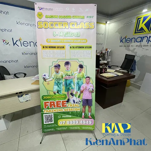 Bộ sản phẩm quảng cáo Chân standee X cường lực KAP-CL08