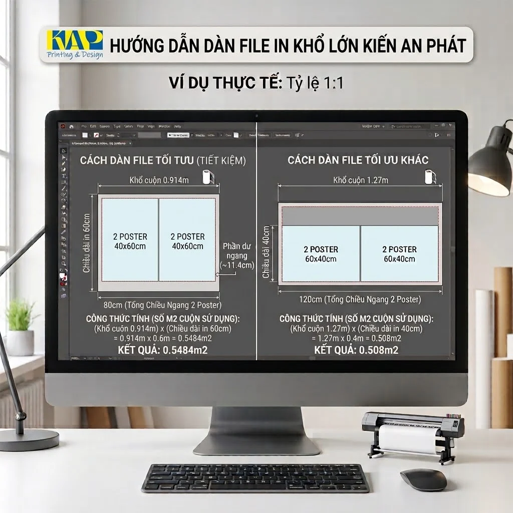 Hướng dẫn dàn file in khổ lớn tiết kiệm chi phí