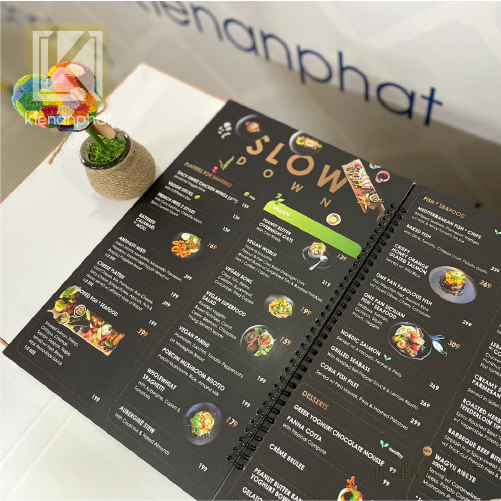 In menu nhựa PVC giá rẻ tại TPHCM