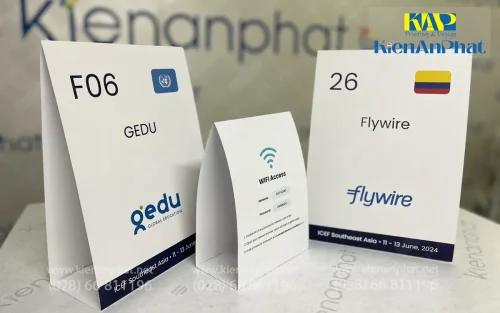 In tent card - Table tent - Menu để bàn nhanh tại kiến an phát tphcm