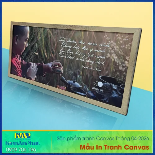 Mẫu tranh Canvas phật giáo mới nhất cập nhật Tháng 04/2026 tại In tranh Canvas Kiến An Phát
