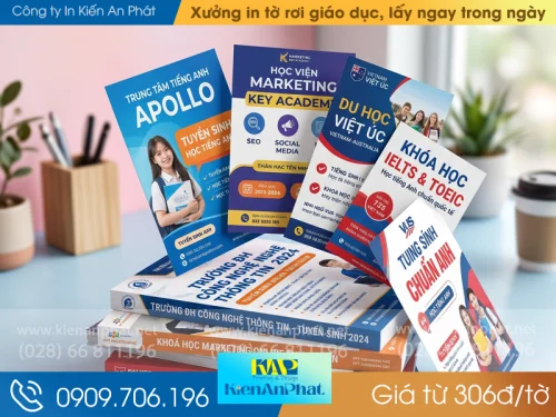 Xưởng in tờ rơi giáo dục giá từ 306đ/tờ, lấy ngay trong ngày