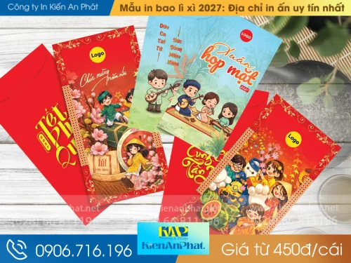 Mẫu in bao lì xì 2027: Xu hướng thiết kế và địa chỉ in ấn uy tín nhất