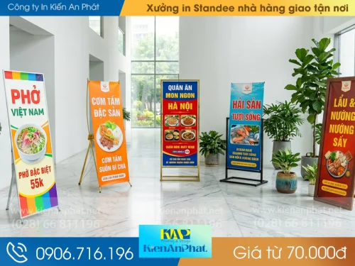 Xưởng in standee nhà hàng giao tận nơi giá từ 70.000đ/tấm
