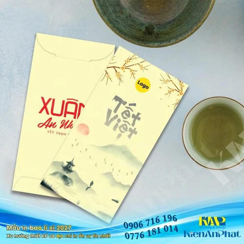 Mẫu in bao lì xì 2027 - Mẫu bao lì xì đinh mùi năm 2027