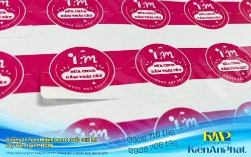 Tem Delcal giấy cập nhật mới nhất Tháng 6/2026 tại In Tem Decal Kiến An Phát
